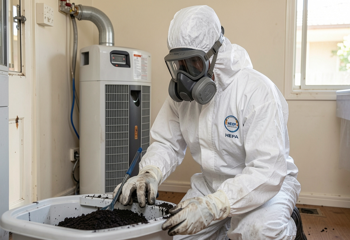 professional mould remediation technician in working Black Mould Removal