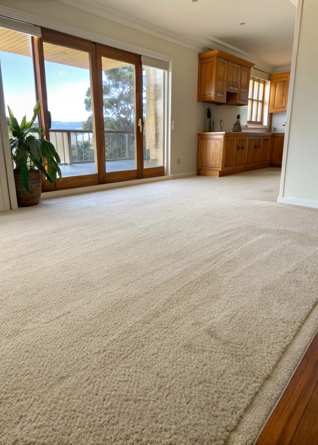 Water damaged carpet restored after professional extraction and drying