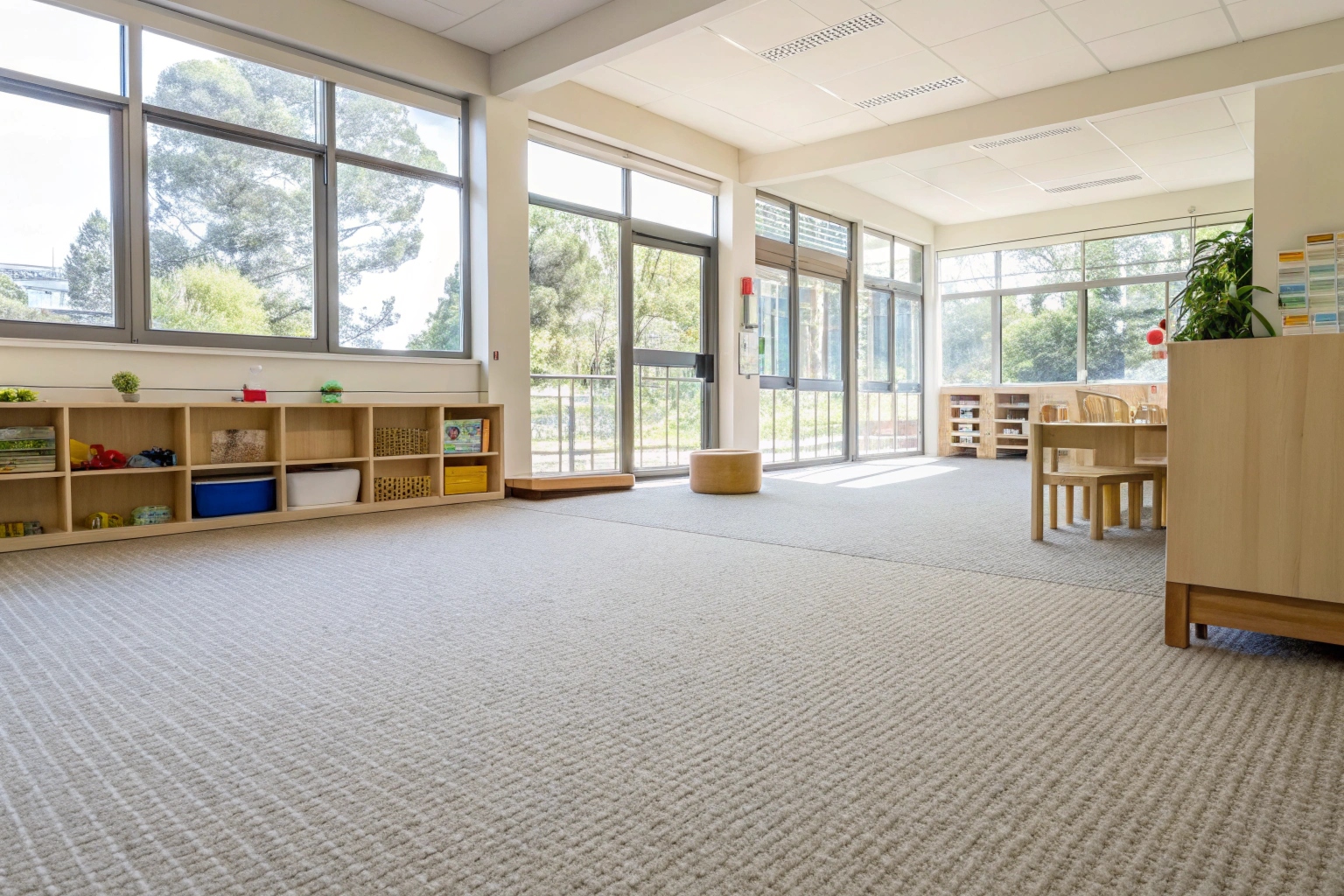 Clean commercial carpet in a Central Coast childcare or office environment